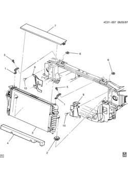C RADIATOR MOUNTING & RELATED PARTS