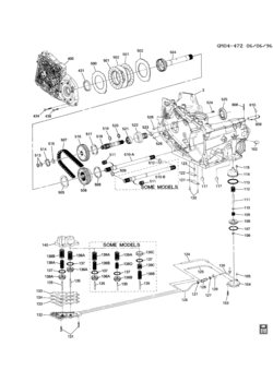 A AUTOMATIC TRANSMISSION (M13) PART 3 HM 4T60-E CASE, DRIVE LINK, 4TH CLU & ACCUM