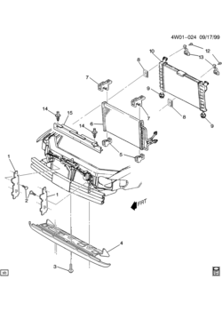 W RADIATOR MOUNTING & RELATED PARTS