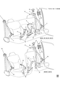 CK107(06) SEAT BELTS/FRONT