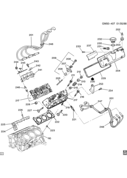 NL ENGINE ASM-3.4L V6 PART 2 CYLINDER HEAD & RELATED PARTS (LA1/3.4E)