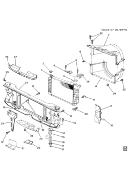 CK RADIATOR MOUNTING & RELATED PARTS