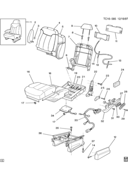 CK(06-43) FRONT SEAT/HI-BACK BUCKET-DRIVER (A95, PWR ADJ AG9)(ALL ELECTRIC)(2ND DES)