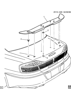 H SPOILER/REAR COMPARTMENT LID