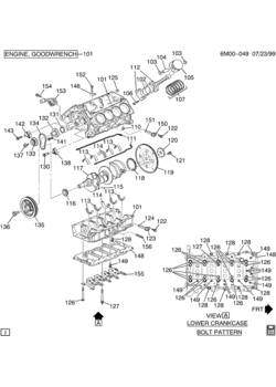 H ENGINE ASM-4.6L V8 PART 1 CYLINDER BLOCK & INTERNAL PARTS (LD8/4.6Y)