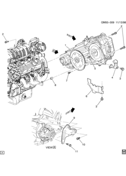 H TRANSAXLE TO ENGINE/AUTOMATIC TRANSMISSION
