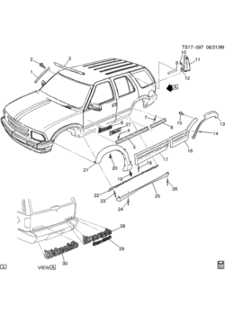 T1(06) MOLDINGS & DECALS (OLDSMOBILE Z70)
