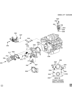 H ENGINE ASM-3.8L V6 PART 3 FRONT COVER AND COOLING (L36/3.8K)
