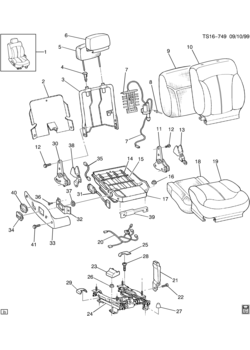ST(06) FRONT SEAT/BUCKET-PASSENGER (AN3, 8-WAY PWR ADJ AH8)