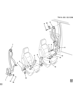 ML SEAT BELTS/FRONT