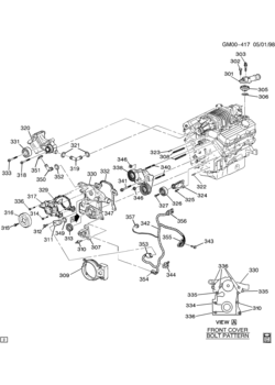 G ENGINE ASM-3.8L V6 PART 3 FRONT COVER AND COOLING (L67/3.8-1)