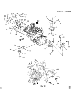 G ENGINE & TRANSMISSION MOUNTING-V6 (L67/3.8-1)
