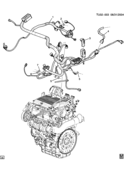UX1 WIRING HARNESS/ENGINE (LX9/3.5L)