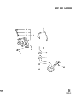 SN26 ENGINE OIL PUMP ,SCREEN, & RELATED PARTS (1.8-L)(LNK)