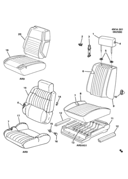N SEAT ASM/FRONT (AR9,A51)