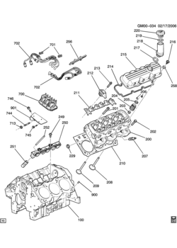 C ENGINE ASM-3.8L V6 PART 2 CYLINDER HEAD AND RELATED PARTS (L67/3.8-1)