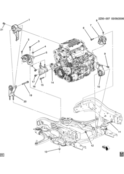 Z67 ENGINE & TRANSMISSION MOUNTING-V6 (LZ4/3.5N)