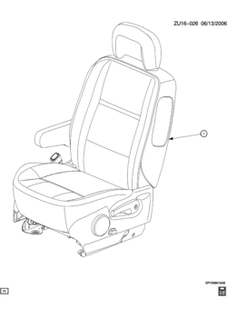 UX1 FRONT SEAT/BUCKET ASSEMBLY