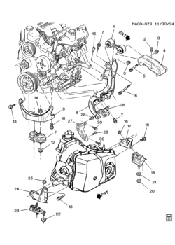 A ENGINE & TRANSMISSION MOUNTING-V6 (L82/3.1M)