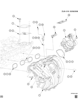 L ENGINE ASM-L4 INTAKE MANIFOLD & THROTTLE BODY(L61/2.2D)