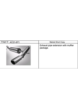 CK1 EXTENSION PKG/EXHAUST TAIL PIPE (GMPP ONLY)(SINGLE EXHAUST)(X88)