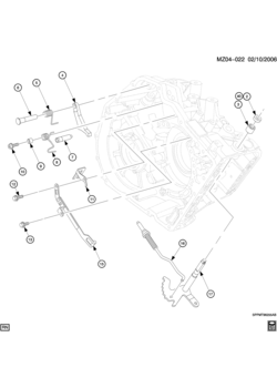 A AUTOMATIC TRANSMISSION (M43) SHIFT & PARK PAWL LINKAGE