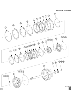 A AUTOMATIC TRANSMISSION (M43) FORWARD & DIRECT CLUTCH