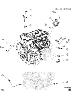 L ENGINE ASM-L4 CONTROL SENSORS & IGNITION SYSTEM (LAT/2.4Z)