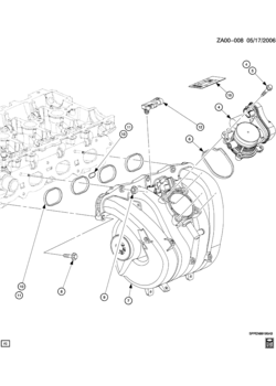 A ENGINE ASM-2.4L L4 INTAKE MANIFOLD AND THROTTLE BODY(LE5/2.4B)