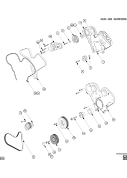 L ENGINE ASM-3.0L V6 FRONT COVER AND RELATED PARTS (L81/3.0B)