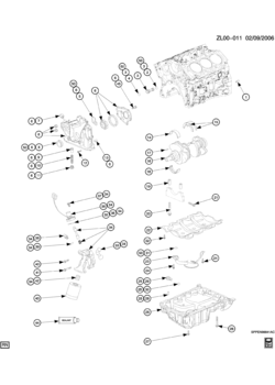 L ENGINE ASM-3.5L V6 CRANKSHAFT, OIL PUMP & OIL PAN (L66/3.5-4)