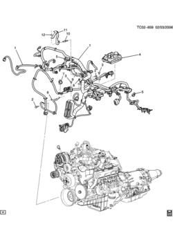 CK1(03-53) WIRING HARNESS/ENGINE (L35/4.3W)