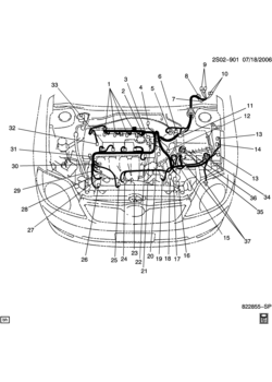 SM26 WIRING HARNESS/ENGINE-CONNECTOR IDENTIFICATION(LV6)