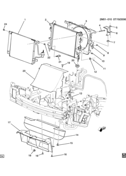 M RADIATOR MOUNTING & RELATED PARTS (2ND DES)