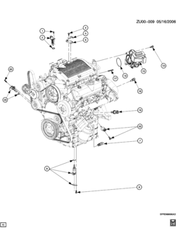 UX1 ENGINE ASM-V6 THROTTLE BODY & SENSORS (LX9/3.5L)