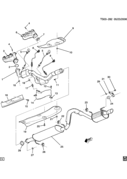 ST155(06) EXHAUST SYSTEM (LS2/6.0H)