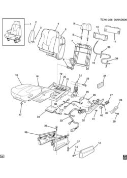 CK(06) FRONT SEAT/HI-BACK BUCKET-DRIVER (A95, POWER ADJUSTER AG9, HEATED KA1)
