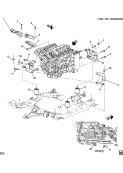R1 ENGINE & TRANSMISSION MOUNTING (LY7/3.6-7)