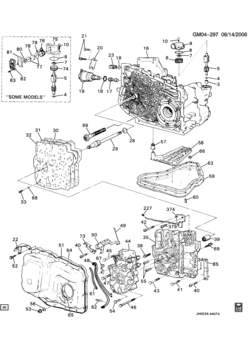 E AUTOMATIC TRANSMISSION (ME9) THM440-T4 CASE & RELATED PARTS