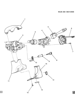 L STEERING COLUMN PART 2 COVERS & SWITCHES