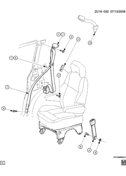 UX1 SEAT BELTS/REAR