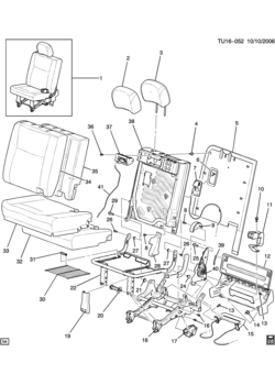UX1 REAR SEAT #2 (3RD ROW) RIGHT (AM9)