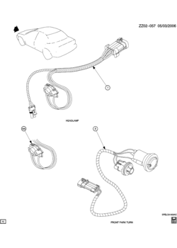 ZB27 WIRING HARNESS/FRONT LAMPS