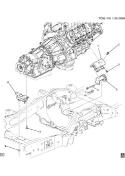 CK2,3(03-43-53) ENGINE & TRANSMISSION MOUNTING-V8 (LMM/6.6-6)