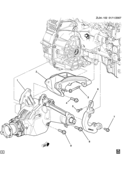 LS TRANSFER CASE MOUNTING (LY7/3.6-7)