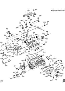 B ENGINE ASM-5.7L V8 PART 5 MANIFOLDS & FUEL RELATED PARTS (LT1/5.7P)