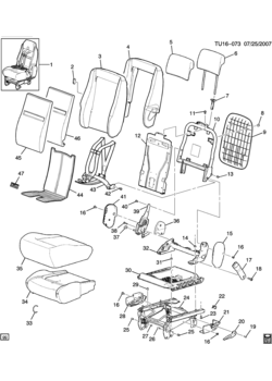 UX1 REAR SEAT-RH (BUCKET AL4, CHILD SEAT AN2)