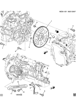Z TRANSMISSION TO ENGINE MOUNTING (LE5/2.4B, MH8)