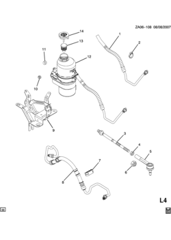 A STEERING PUMP LINES (EXC NR1,NS1,NS2)