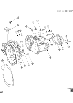 A 5-SPEED MANUAL TRANSAXLE (MU3) CASE, COVER & RELATED PARTS